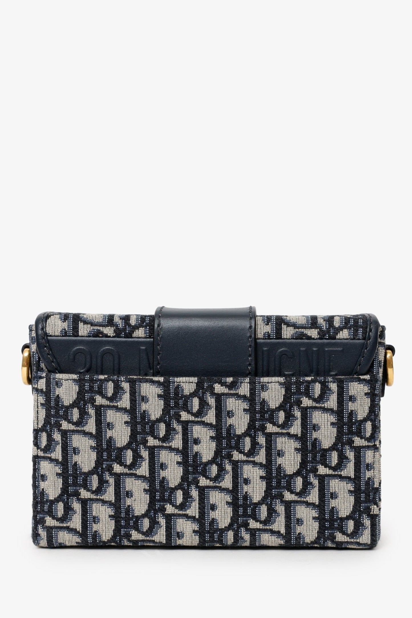 Christian Dior Navy Oblique Montaigne 30 Box Bag