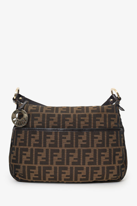 Fendi Brown Zucca Canvas Crossbody Bag