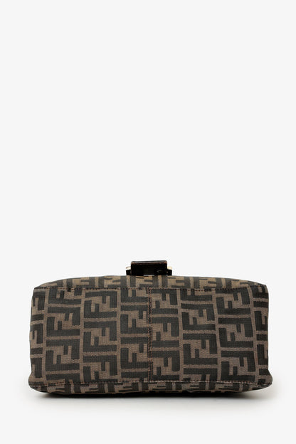 Fendi Brown FF Zucca Canvas Mama Baugette Shoulder Bag