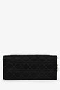Christian Dior 2008 Black Satin Cannage Clutch On Chain