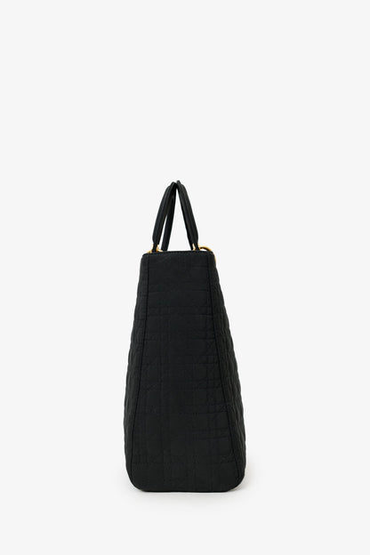 Christian Dior 1999 Nylon Cannage Large Lady Dior Bag