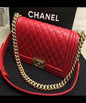 Chanel Boy Medium Red Luxury Handbag