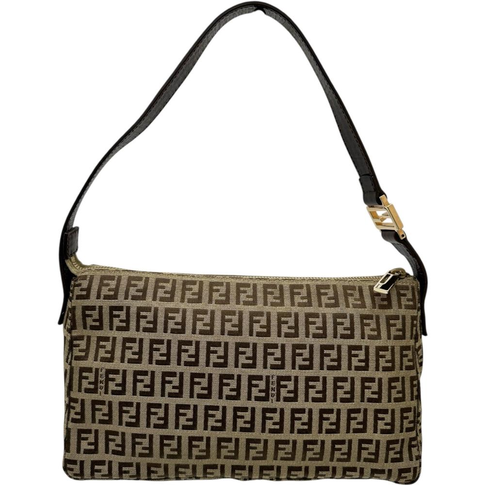 Fendi Baguette Canvas Red Shoulder Bag Style 54