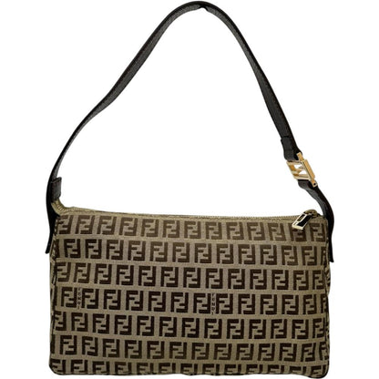 Fendi Baguette Canvas Red Shoulder Bag Style 54