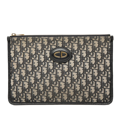 Blue Dior Oblique Canvas Clutch