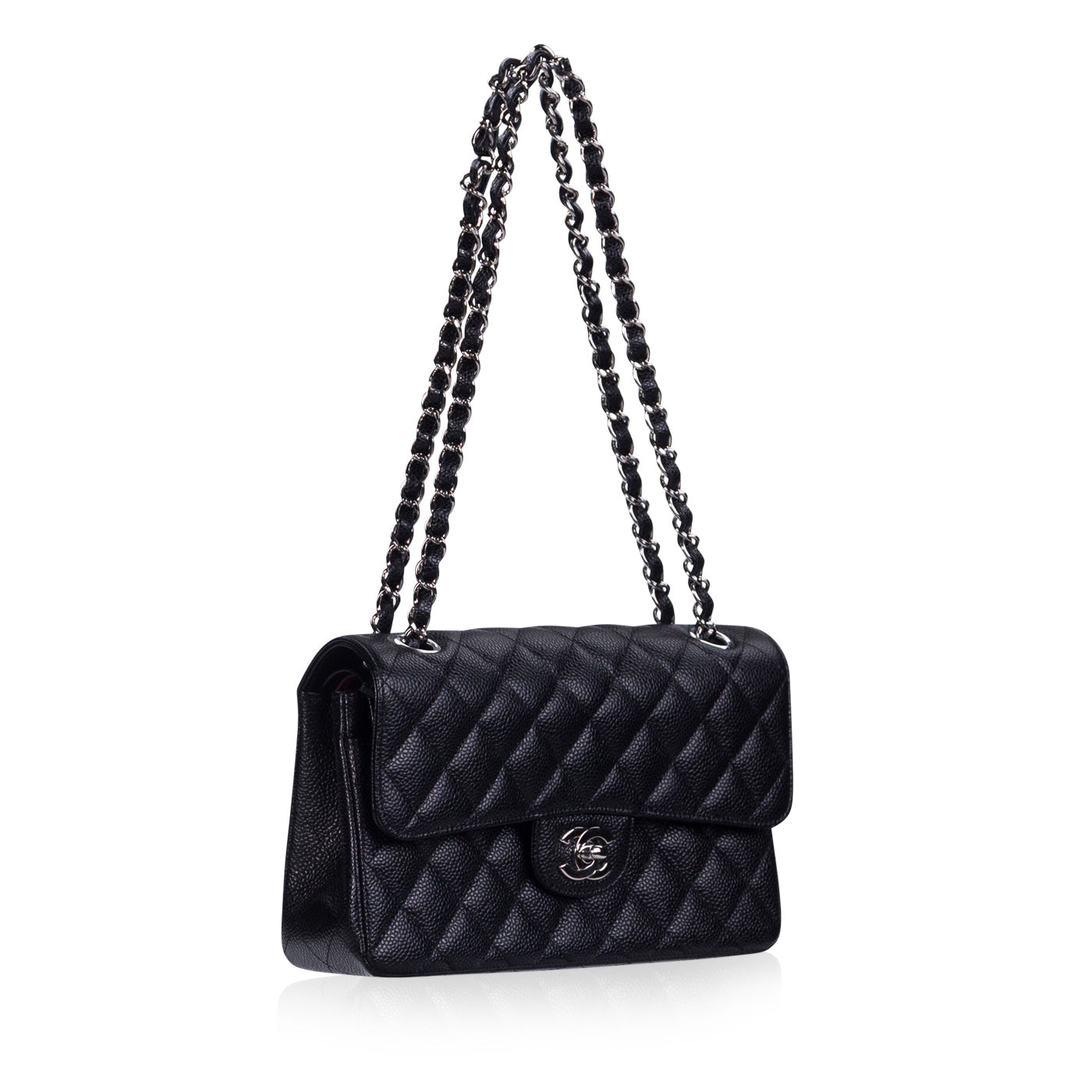 Chanel Classic Flap Caviar Black Shoulder Bag Style 134
