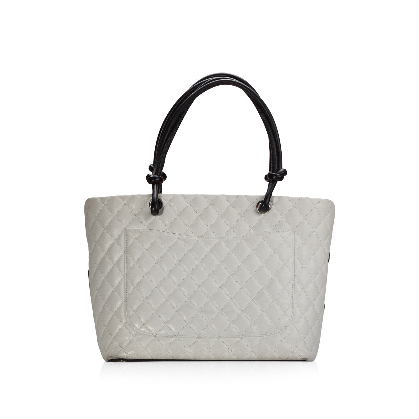 Chanel Cambon Calfskin Silver Handbag
