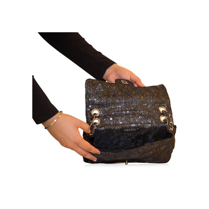 Chanel Classic Flap Leather Black Shoulder Bag Style 2