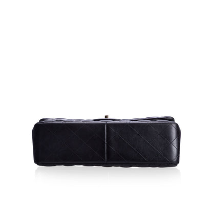 Chanel Classic Flap Lambskin Black Shoulder Bag Style 282