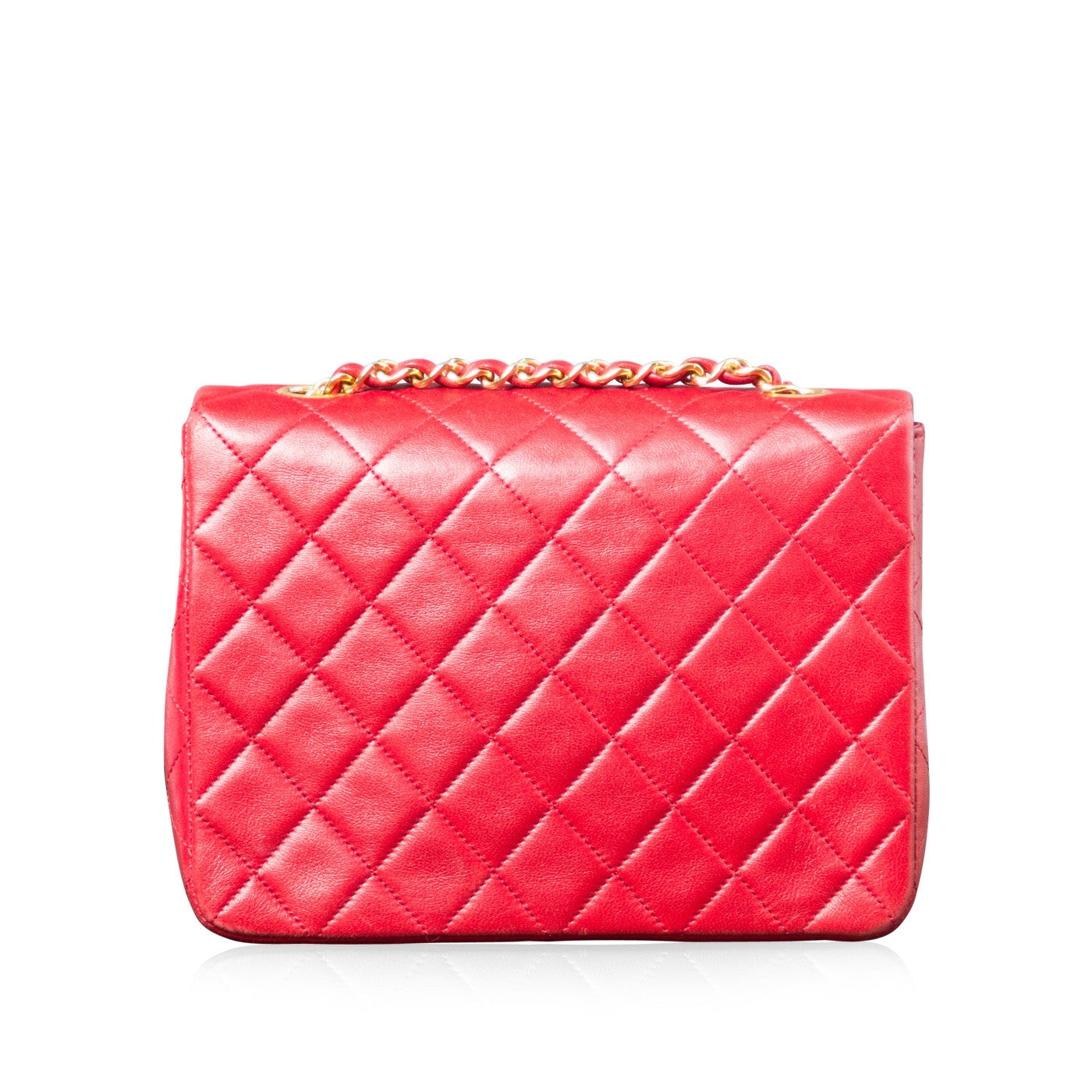 Chanel 2 55 Lambskin Gold Shoulder Bag