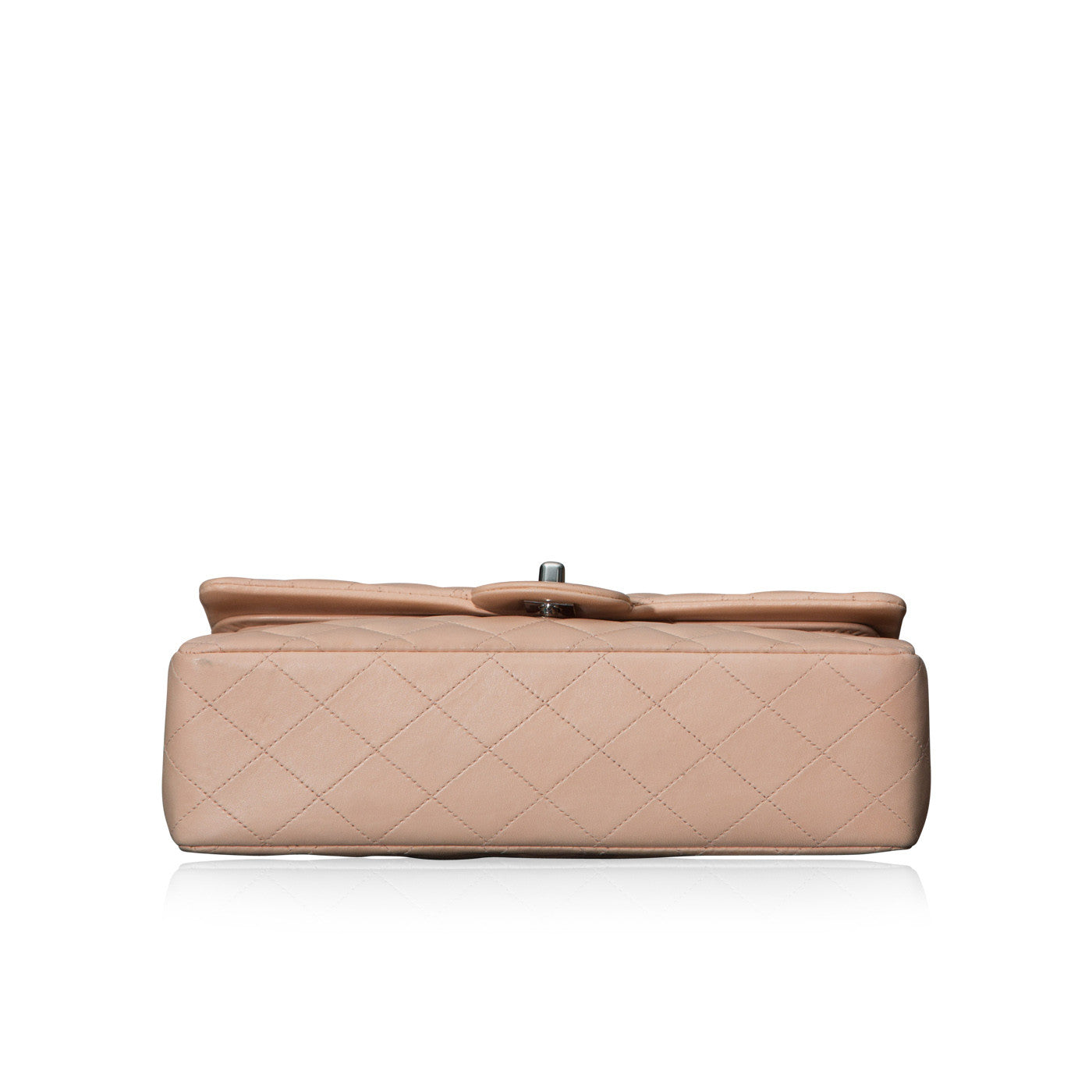 Chanel Classic Flap Lambskin Silver Shoulder Bag Style 2