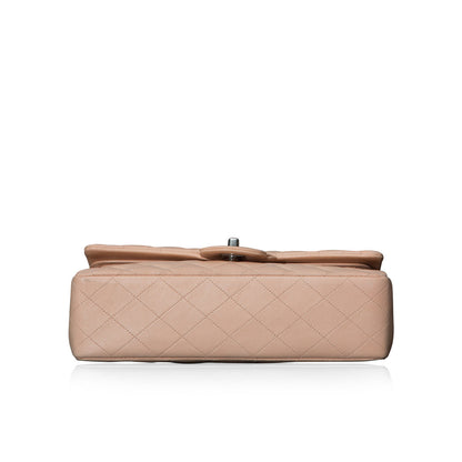 Chanel Classic Flap Lambskin Silver Shoulder Bag Style 2