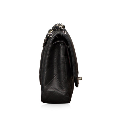 Chanel Classic Flap Lambskin Black Shoulder Bag Style 283