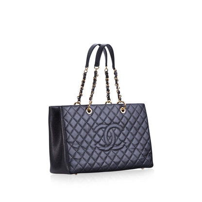 Chanel Timeless Caviar Black Tote Bag Style 45