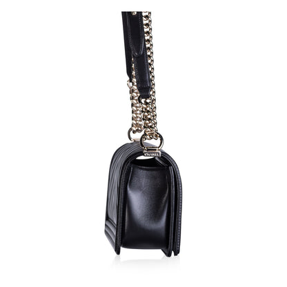 Chanel Boy Bag Lambskin Black Shoulder Bag Style 56