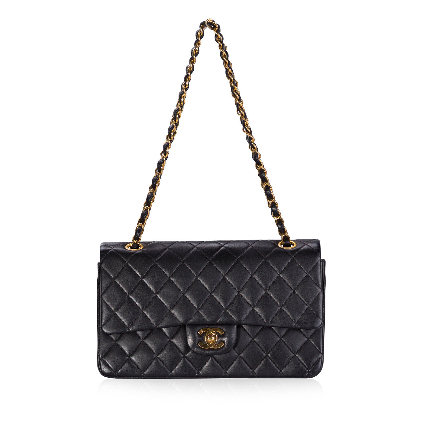 Chanel Classic Flap Lambskin Black Shoulder Bag Style 26