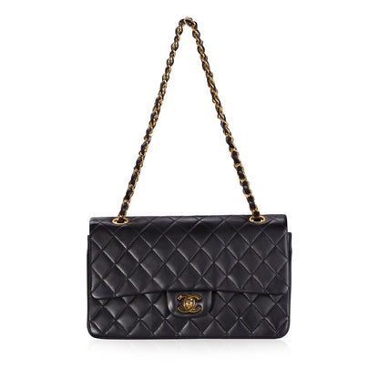 Chanel Classic Flap Lambskin Black Shoulder Bag Style 26