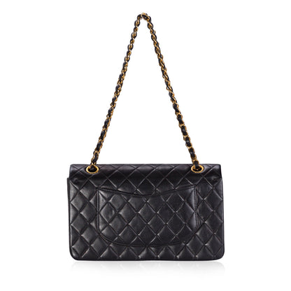 Chanel Classic Flap Lambskin Black Shoulder Bag Style 14