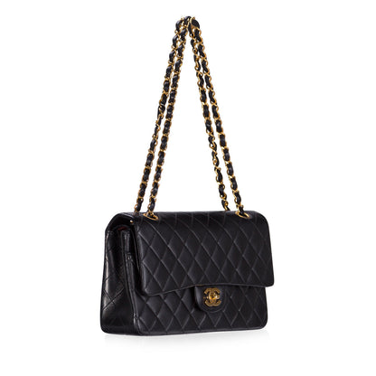 Chanel Classic Flap Lambskin Black Shoulder Bag Style 14