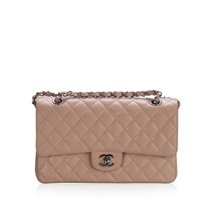 Chanel Classic Flap Caviar Silver Shoulder Bag Style 20