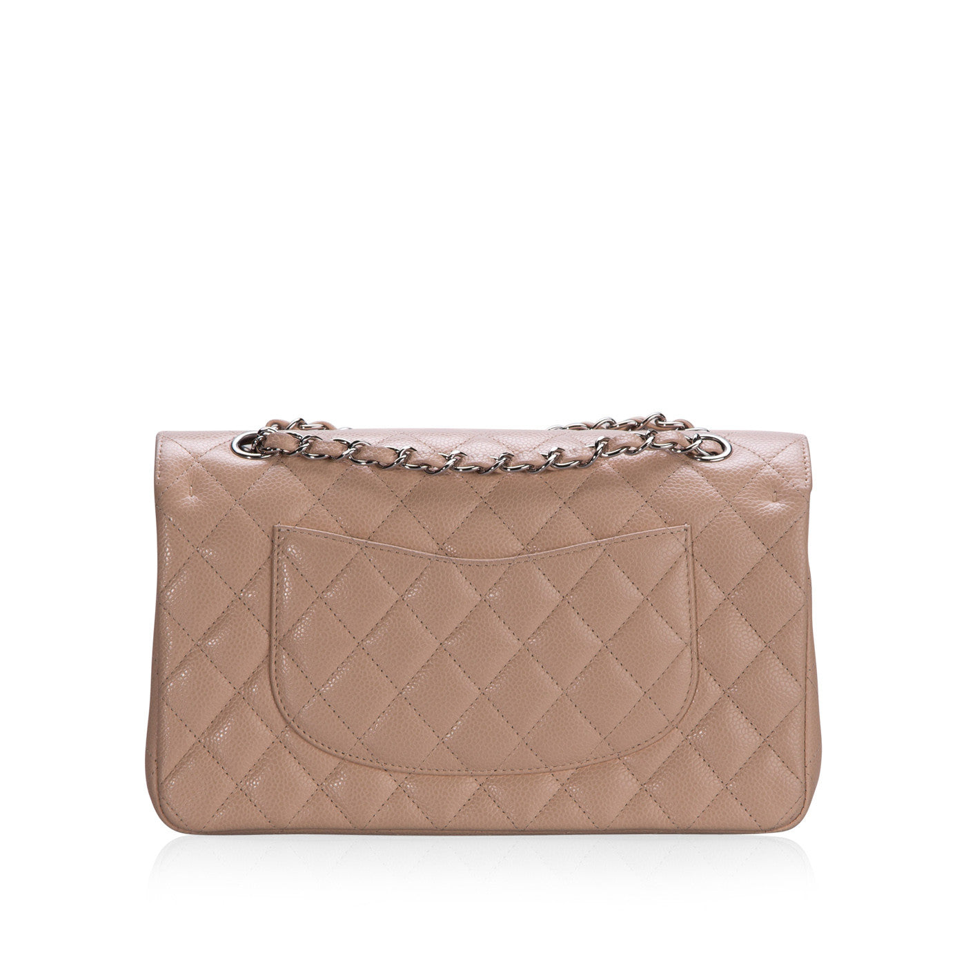 Chanel Classic Flap Caviar Silver Shoulder Bag Style 20