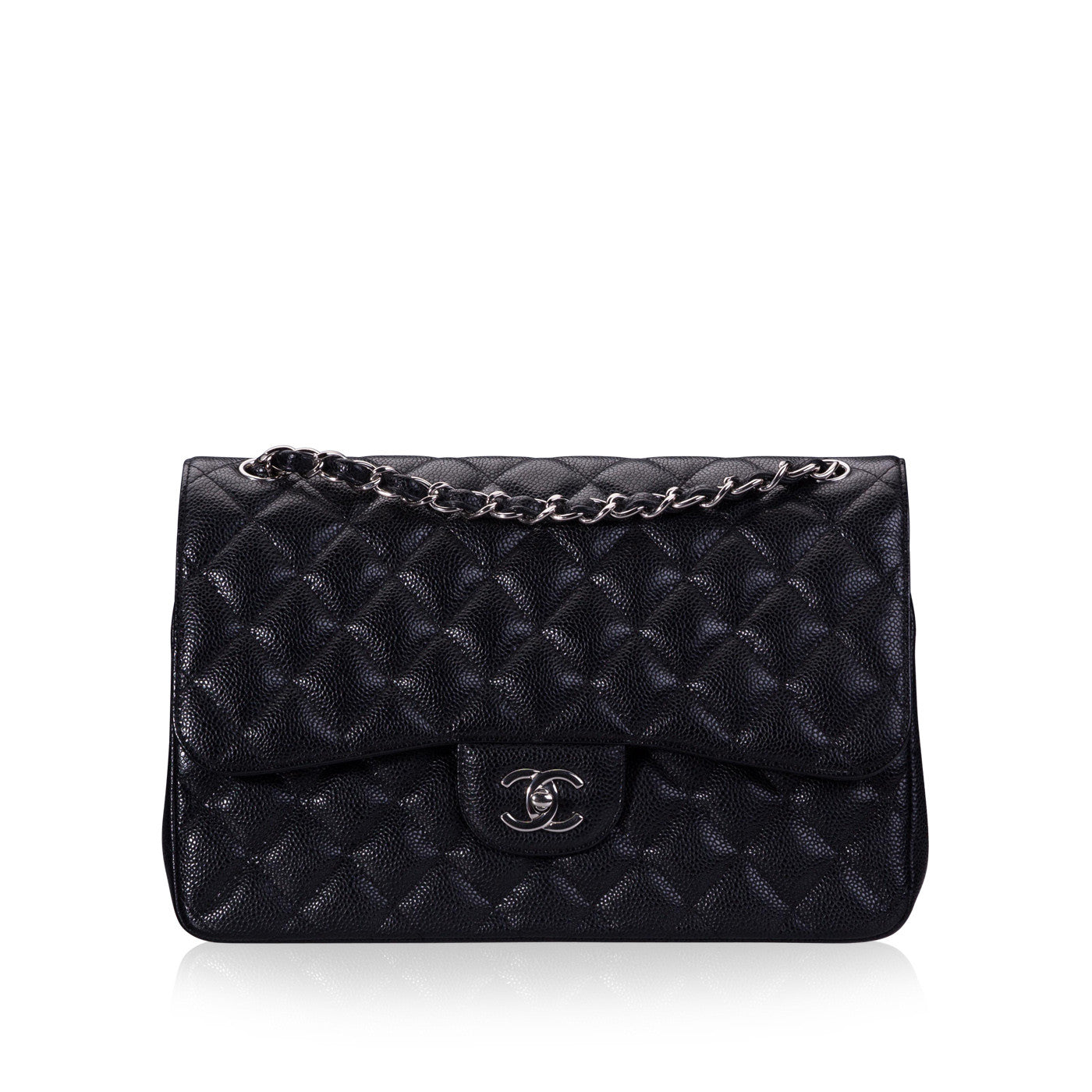Chanel Classic Flap Lambskin Black Shoulder Bag Style 280