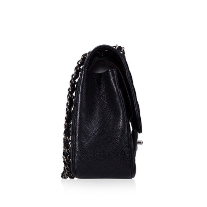 Chanel Classic Flap Lambskin Black Shoulder Bag Style 280