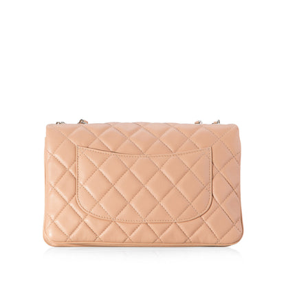 Chanel Timeless Lambskin Silver Shoulder Bag