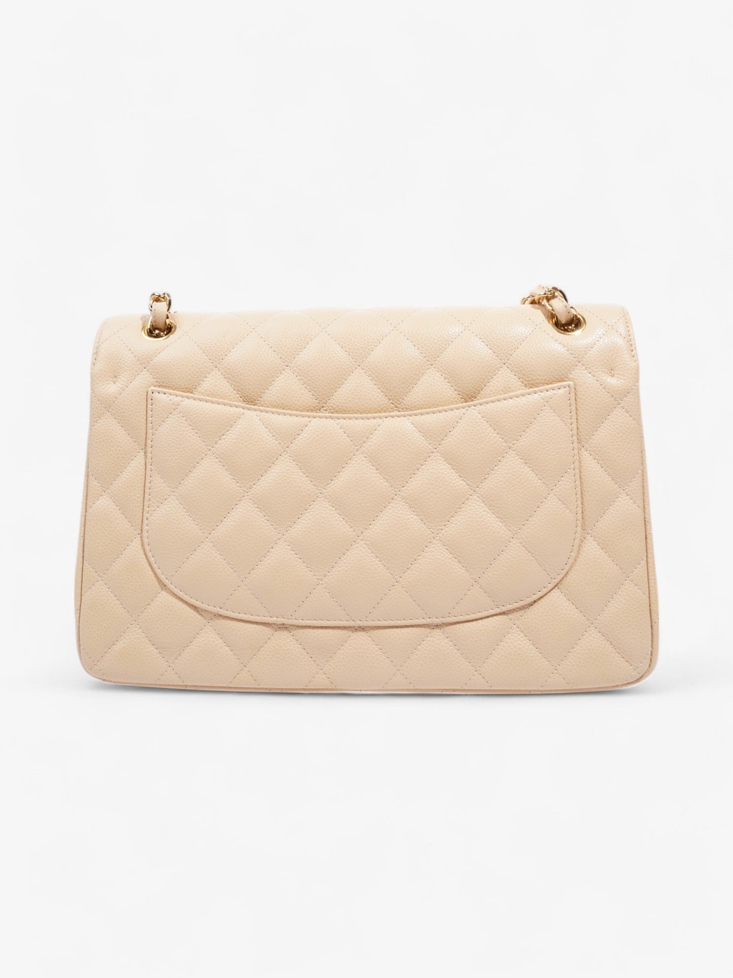 Chanel Classic Double Flap Nude Caviar Leather Jumbo