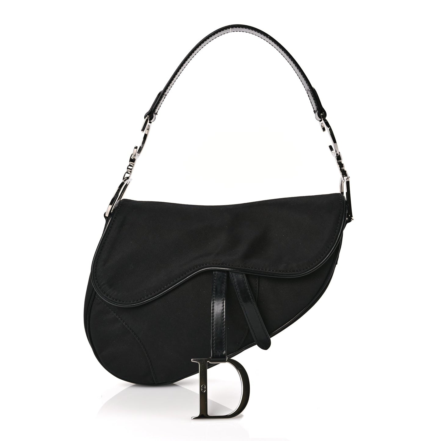 Christian Dior Nylon Saddle Bag Black
