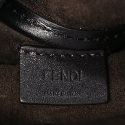 Fendi Vitello Mini Simply Fendi Shoulder Bag Black