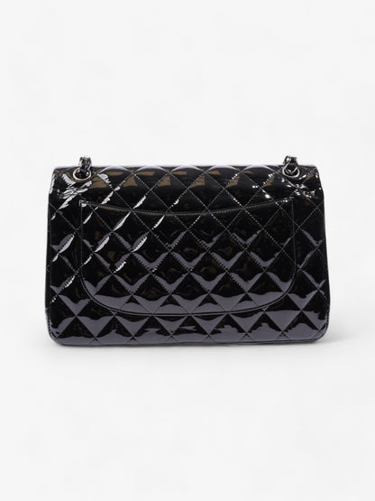 Chanel Classic Double Flap Black Patent Leather Jumbo