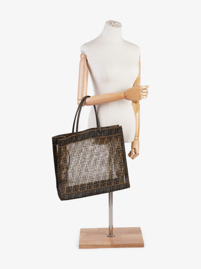 Fendi Zucca Mesh Tote Brown Mesh