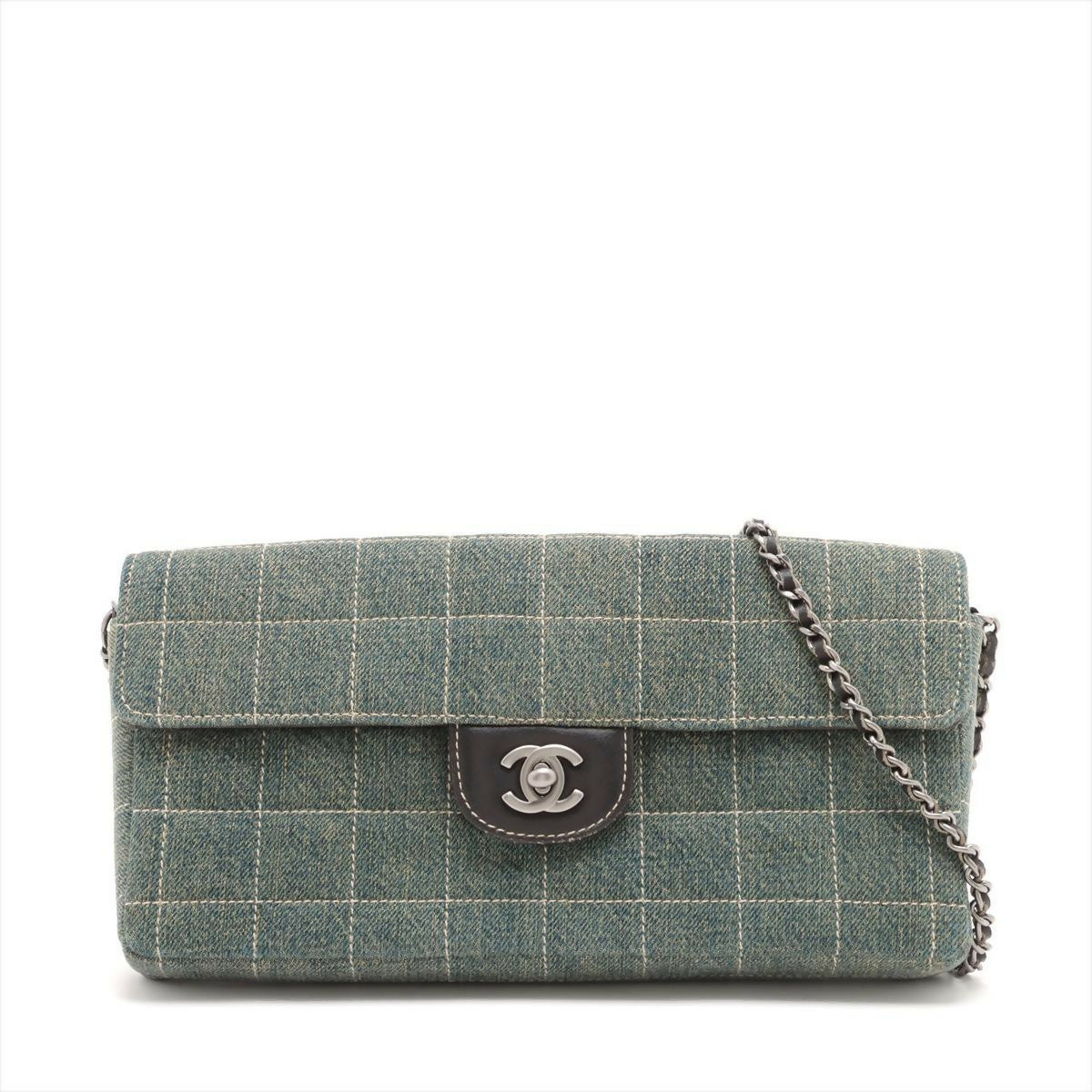 Chanel Quilted Silver Shoulder Bag