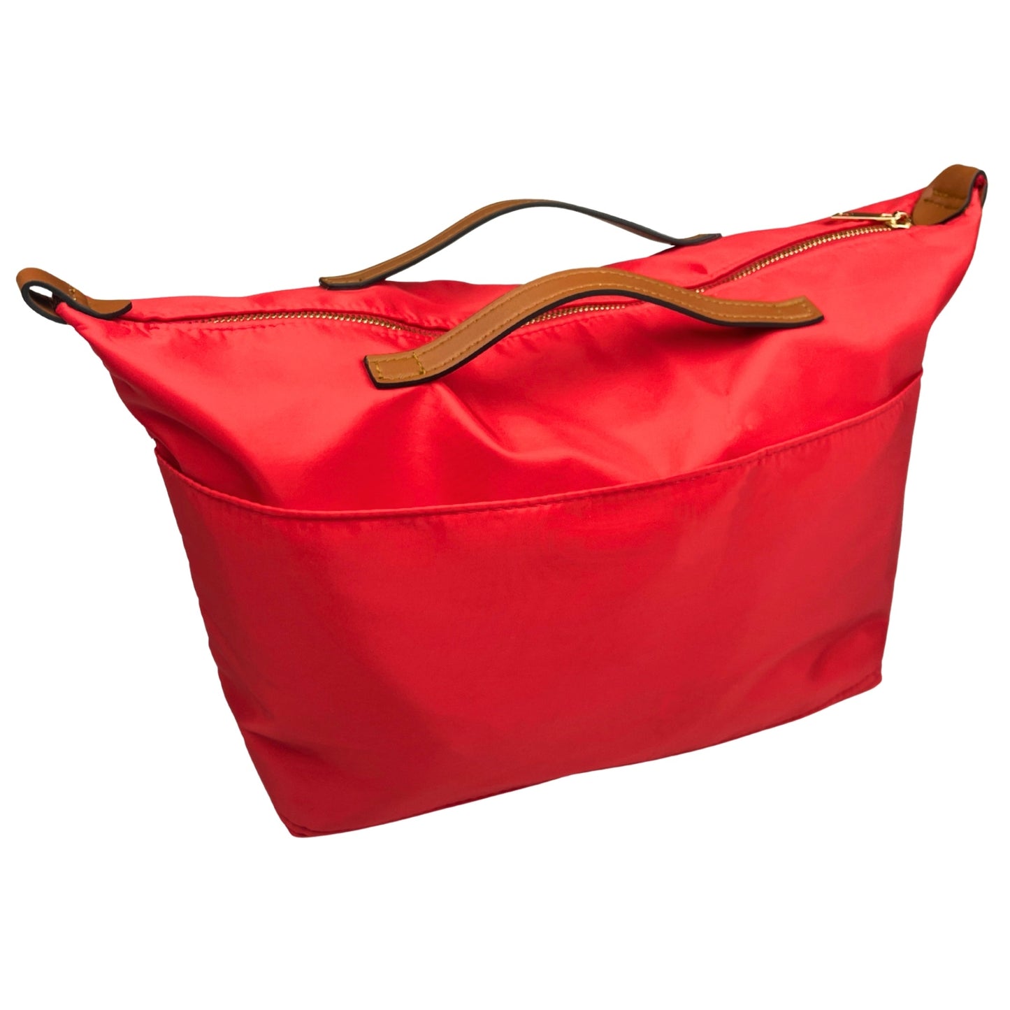 [Fendi Peekaboo X-Lite Medium] Waterproof Nylon Bag Organizer - Customized Purse Insert, Tote Liner Protector, Handbag Organiser (Type V, with Handle and Zip Cover)