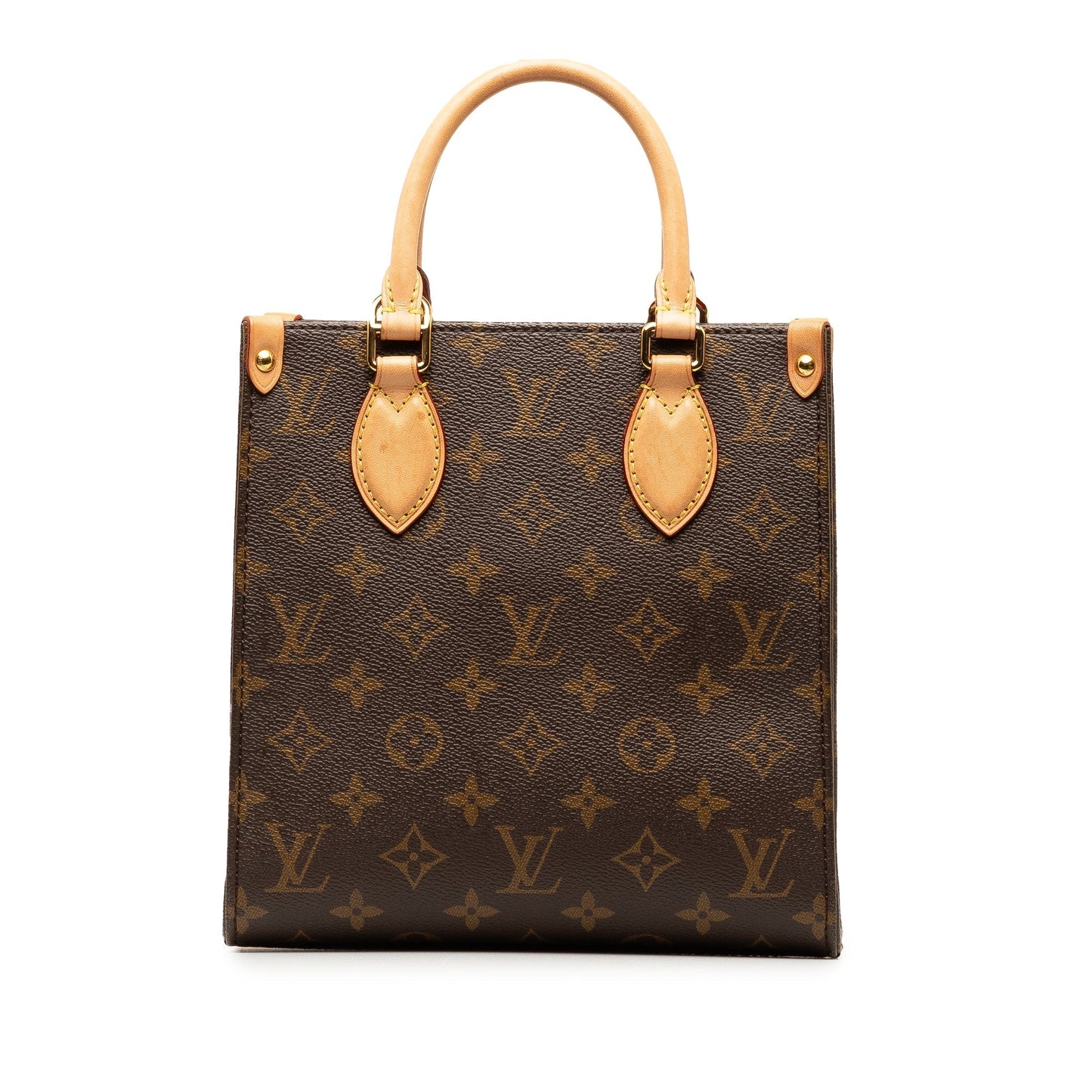 Brown Louis Vuitton Monogram Sac Plat BB Satchel