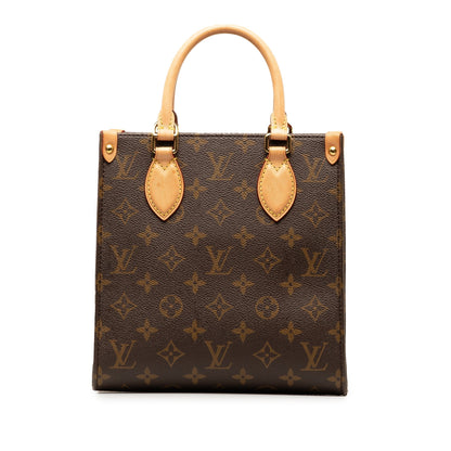 Brown Louis Vuitton Monogram Sac Plat BB Satchel