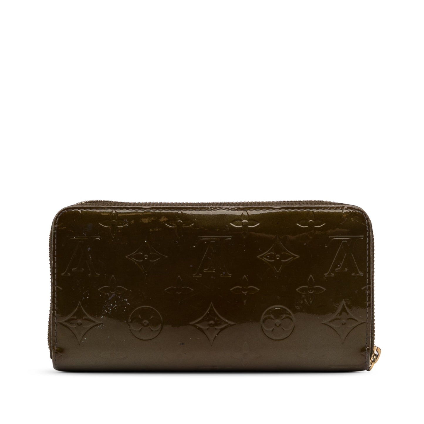 Brown Louis Vuitton Monogram Vernis Zippy Wallet