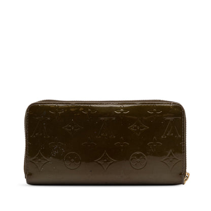 Brown Louis Vuitton Monogram Vernis Zippy Wallet