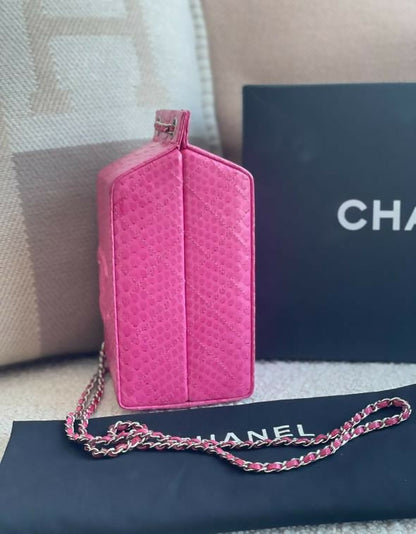 Chanel 2014 Python Pink Milk Carton Bag