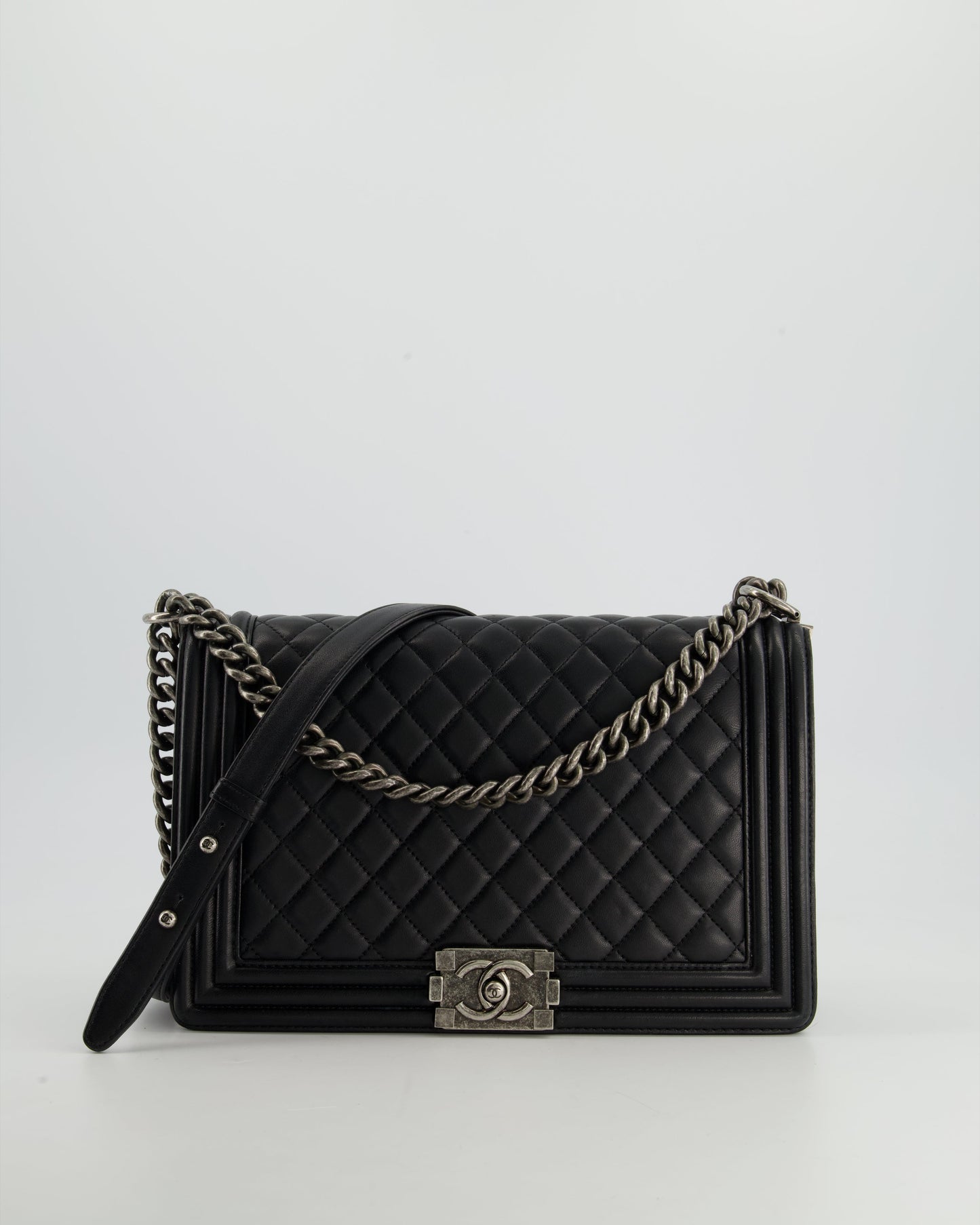 Chanel Boy Large Lambskin Leather Black Handbag Style