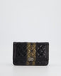 Chanel Black and Gold Wallet on Chain Bag in Python with Ruthenium Hardware