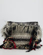 Chanel Mini Tweed Black White Silver Shoulder Bag Style