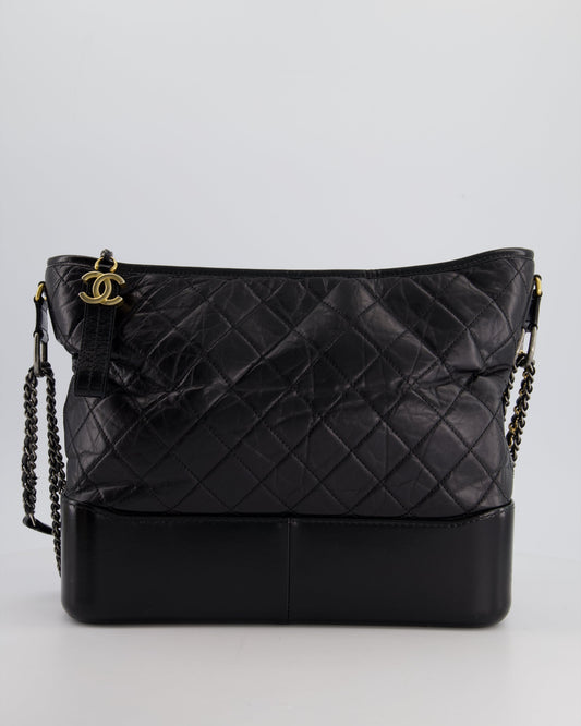 Chanel Gabrielle Large Lambskin Leather Black Handbag