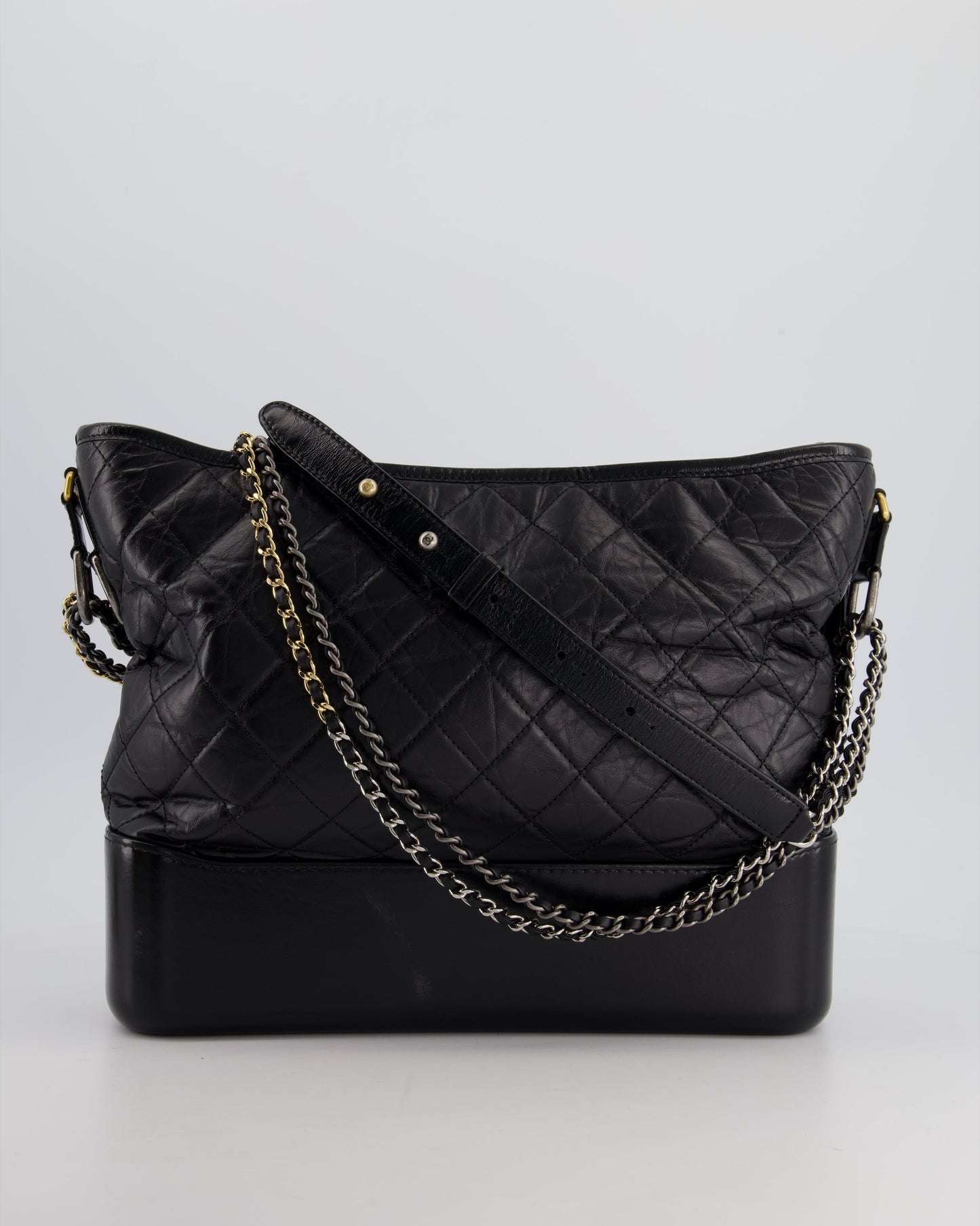 Chanel Gabrielle Large Lambskin Leather Black Handbag