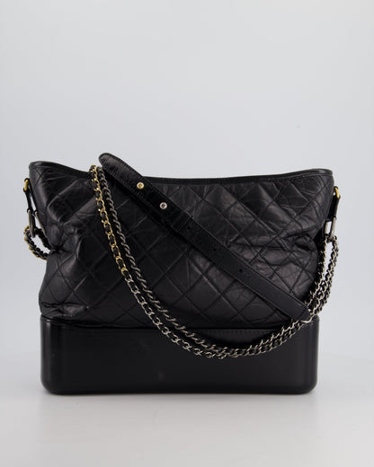 Chanel Gabrielle Large Lambskin Leather Black Handbag