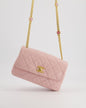 Chanel Flap Mini Baby Lambskin Leather Pink Gold Chain Shoulder Bag