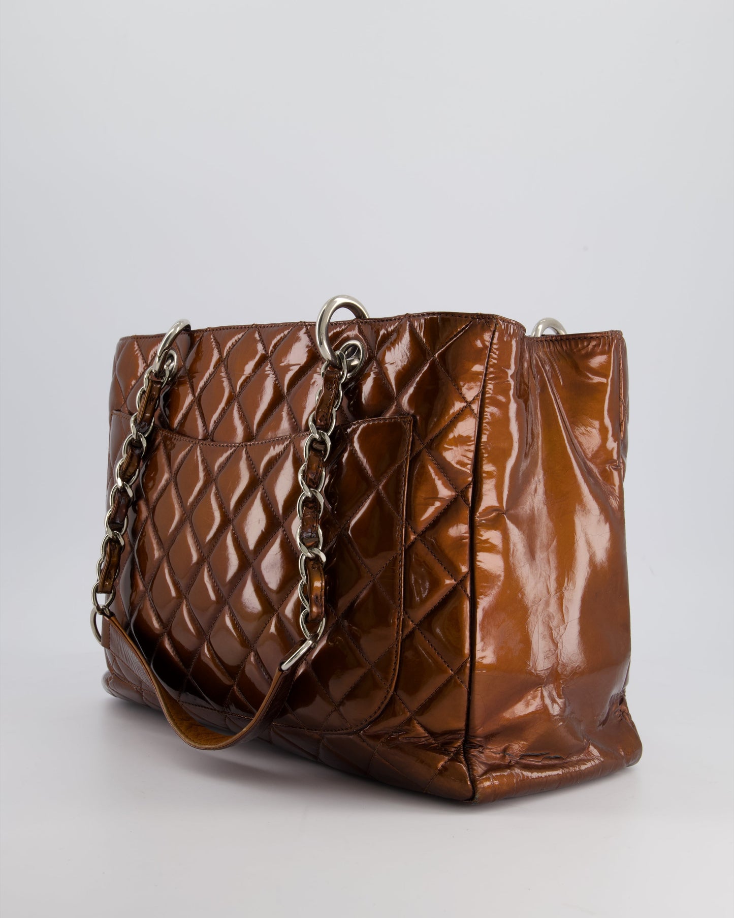 Chanel Leather Silver Luxury Tote Style