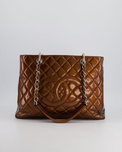 Chanel Leather Silver Luxury Tote