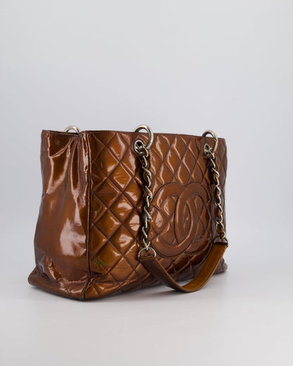 Chanel Leather Silver Luxury Tote
